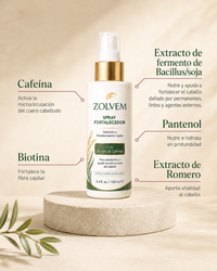 ZOLVEM | Spray Fortalecedor Capilar con Biotina & Cafeína