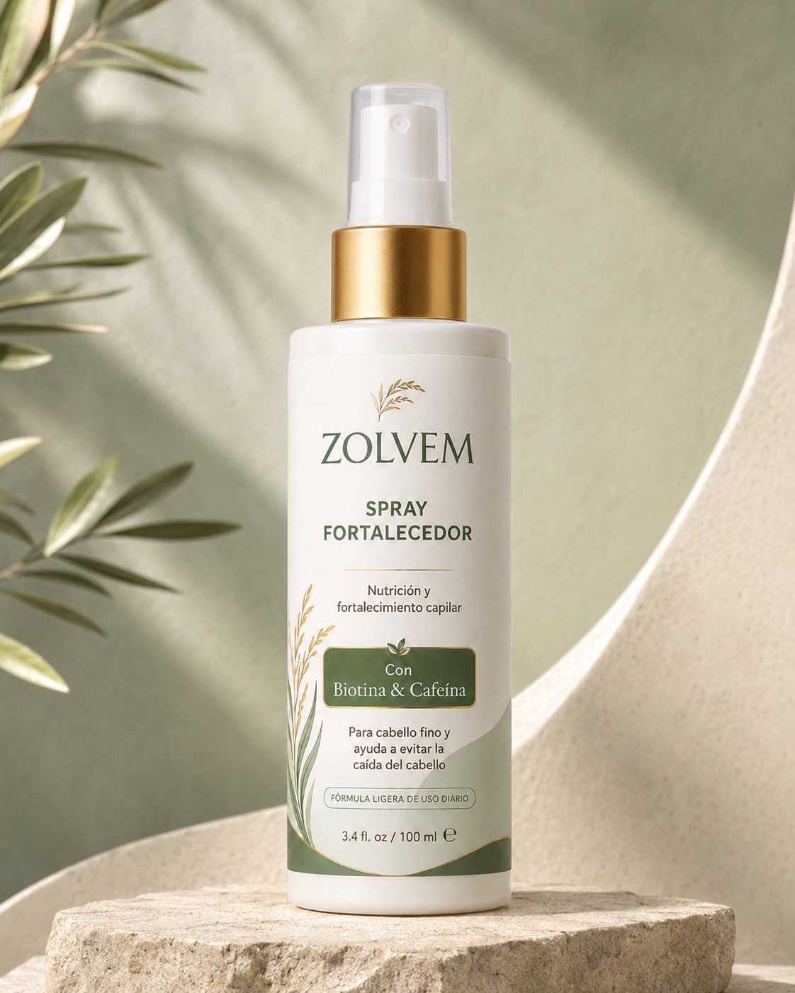 ZOLVEM Spray Fortalecedor Capilar con Biotina y Cafeína